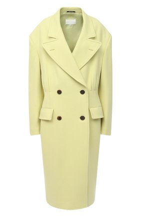 Женское шерстяное пальто MAISON MARGIELA желтого цвета по цене 225500 руб., арт. S29AA0257/S53206 | Фото 1 Женское шерстяное пальто MAISON MARGIELA желтого цвета, арт. S29AA0257/S53206 | Фото 1