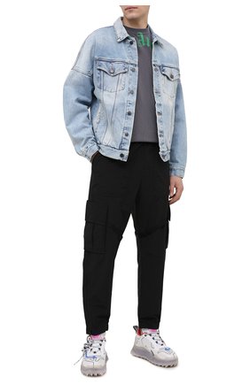 Мужская хлопковая футболка PALM ANGELS серого цвета по цене 25500 руб., арт. PMAA001R21JER0081055 | Фото 2 Мужская хлопковая футболка PALM ANGELS серого цвета, арт. PMAA001R21JER0081055 | Фото 2