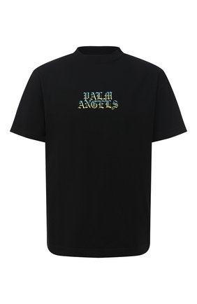 Мужская хлопковая футболка PALM ANGELS черного цвета по цене 21250 руб., арт. PMAA001R21JER0061084 | Фото 1 Мужская хлопковая футболка PALM ANGELS черного цвета, арт. PMAA001R21JER0061084 | Фото 1