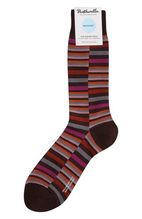Мужские шерстяные носки PANTHERELLA разноцветного цвета, арт. 595606 | Фото 1 (Материал внешний: Шерсть; Кросс-КТ: бельё)