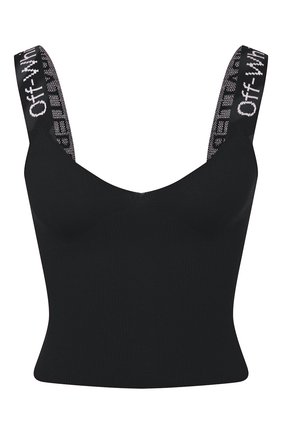 Женский топ из вискозы OFF-WHITE черного цвета по цене 35300 руб., арт. 0WHD011R21KNI001 | Фото 1 Женский топ из вискозы OFF-WHITE черного цвета, арт. 0WHD011R21KNI001 | Фото 1