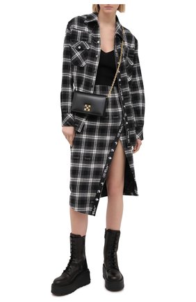 Женский топ из вискозы OFF-WHITE черного цвета по цене 35300 руб., арт. 0WHD011R21KNI001 | Фото 2 Женский топ из вискозы OFF-WHITE черного цвета, арт. 0WHD011R21KNI001 | Фото 2