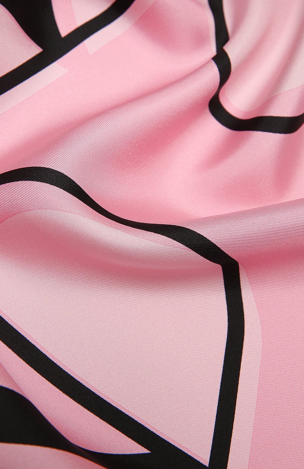 Женский шелковый платок  VALENTINO розового цвета, арт. VW2EI114/HLN | Фото 2 (Принт: С принтом; Материал: Текстиль, Шелк)