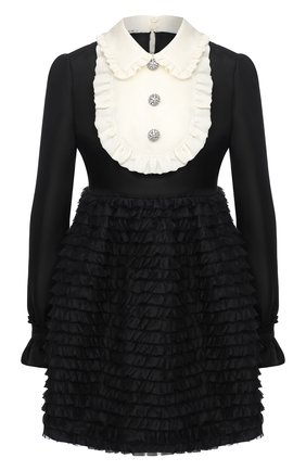 Женское шелковое платье MIU MIU черного цвета по цене 395000 руб., арт. MF3865-51H-F0002 | Фото 1