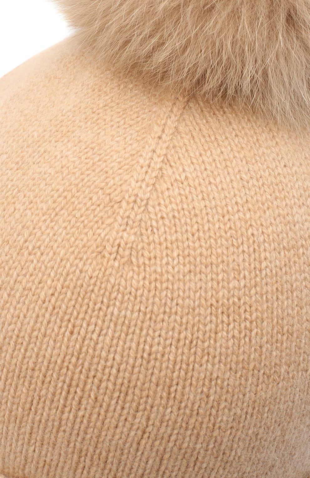 Детского кашемировая шапка GIORGETTI CASHMERE бежевого цвета, арт. MB1693/4A | Фото 3 (Материал: Текстиль, Кашемир, Шерсть)
