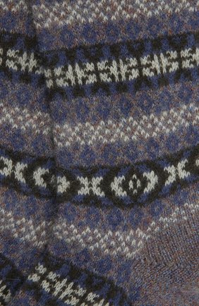 Мужские кашемировые носки PANTHERELLA фиолетового цвета, арт. 57004 | Фото 2 (Материал внешний: Кашемир, Шерсть; Кросс-КТ: бельё)