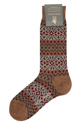 Мужские носки PANTHERELLA разноцветного цвета, арт. YS1026 | Фото 1 (Материал внешний: Шерсть; Кросс-КТ: бельё)
