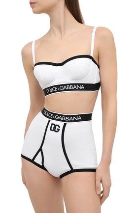 Женский бюстгальтер-балконет DOLCE & GABBANA черно-белого цвета по цене 18400 руб., арт. 01B35T/0NI42 | Фото 2 Женский бюстгальтер-балконет DOLCE & GABBANA черно-белого цвета, арт. 01B35T/0NI42 | Фото 2