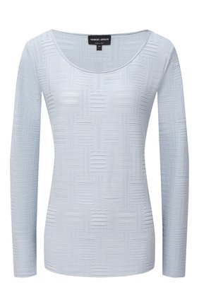 Женский лонгслив GIORGIO ARMANI голубого цвета по цене 49950 руб., арт. 3KAM72/AJFZZ | Фото 1 Женский лонгслив GIORGIO ARMANI голубого цвета, арт. 3KAM72/AJFZZ | Фото 1