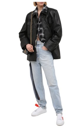 Женские кожаные кеды OFF-WHITE белого цвета по цене 35650 руб., арт. 0WIA177R21LEA0030125 | Фото 2 Женские кожаные кеды OFF-WHITE белого цвета, арт. 0WIA177R21LEA0030125 | Фото 2