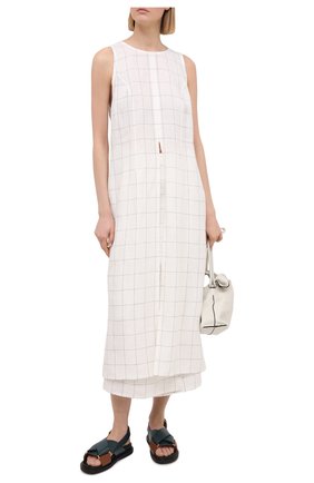Женское льняное платье GIORGIO ARMANI белого цвета по цене 159500 руб., арт. 1SHVA086/T02FN | Фото 2 Женское льняное платье GIORGIO ARMANI белого цвета, арт. 1SHVA086/T02FN | Фото 2