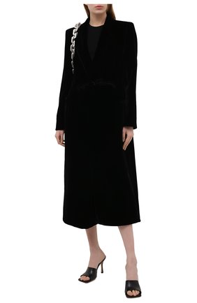 Женское пальто из вискозы и шелка GIORGIO ARMANI черного цвета по цене 521500 руб., арт. 0WH0L05T/T01FD | Фото 2 Женское пальто из вискозы и шелка GIORGIO ARMANI черного цвета, арт. 0WH0L05T/T01FD | Фото 2