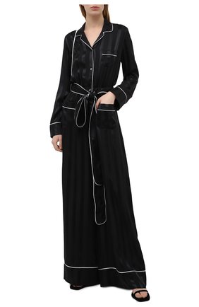Женский шелковый комбинезон DOLCE & GABBANA черного цвета по цене 236500 руб., арт. F6E6JT/FJ1HS | Фото 2 Женский шелковый комбинезон DOLCE & GABBANA черного цвета, арт. F6E6JT/FJ1HS | Фото 2