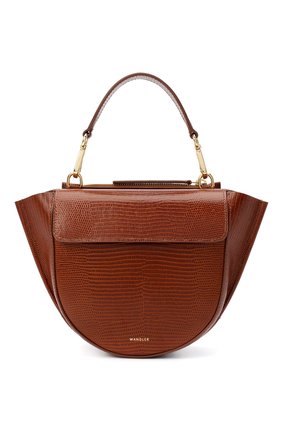 Женская сумка hortensia mini WANDLER коричневого цвета по цене 61900 руб., арт. H0RTENSIA BAG MINI LIZARD | Фото 1 Женская сумка hortensia mini WANDLER коричневого цвета, арт. H0RTENSIA BAG MINI LIZARD | Фото 1 (Сумки-технические: Сумки через плечо, Сумки top-handle; Материал: Натуральная кожа; Размер: mini; Ремень/цепочка: На ремешке)