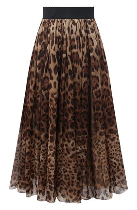 Женская шелковая юбка DOLCE & GABBANA леопардового цвета по цене 116000 руб., арт. F4B0PT/FS1AR | Фото 1 Женская шелковая юбка DOLCE & GABBANA леопардового цвета, арт. F4B0PT/FS1AR | Фото 1