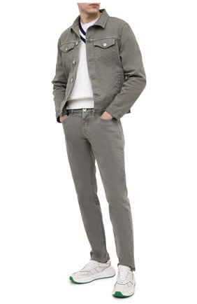 Мужская джинсовая куртка BRUNELLO CUCINELLI хаки цвета по цене 127500 руб., арт. M277P6845 | Фото 2 Мужская джинсовая куртка BRUNELLO CUCINELLI хаки цвета, арт. M277P6845 | Фото 2