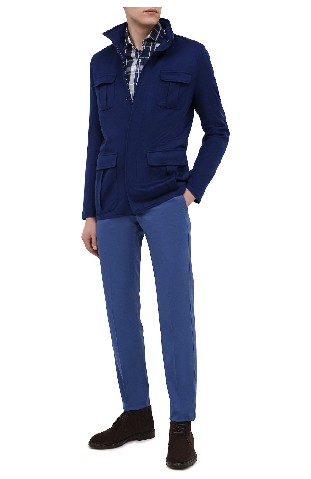 Мужская кашемировая куртка KITON темно-синего цвета, арт. UW0851MV07T74 | Фото 2 (Кросс-КТ: Куртка; Мужское Кросс-КТ: шерсть и кашемир; Материал внешний: Шерсть, Кашемир; Рукава: Длинные; Длина (верхняя одежда): До середины бедра; Региональные ограничения белый список (Axapta Mercury): RU; Стили: Кэжуэл)