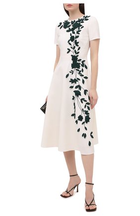 Женское шерстяное платье OSCAR DE LA RENTA белого цвета по цене 487000 руб., арт. 20PE2722DSW | Фото 2 Женское шерстяное платье OSCAR DE LA RENTA белого цвета, арт. 20PE2722DSW | Фото 2