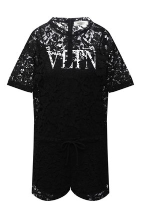 Женский комбинезон из вискозы и хлопка VALENTINO черного цвета по цене 158500 руб., арт. VB3ME00C66M | Фото 1 Женский комбинезон из вискозы и хлопка VALENTINO черного цвета, арт. VB3ME00C66M | Фото 1
