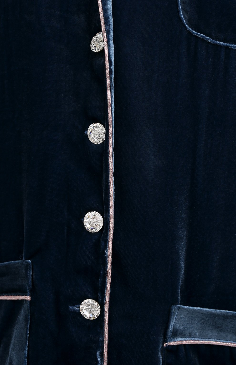 Женская пижама из вискозы и шелка OLIVIA VON HALLE голубого цвета, арт. PS2115 | Фото 6 (Рукава: Длинные; Длина Ж (юбки, платья, шорты): Мини; Длина (брюки, джинсы): Стандартные; Длина (для топов): Стандартные; Материал внешний: Вискоза)