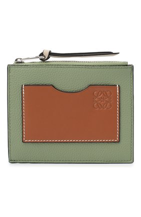 Женский кожаный футляр для кредитных карт LOEWE зеленого цвета по цене 31150 руб., арт. C660037X01 | Фото 1 Женский кожаный футляр для кредитных карт LOEWE зеленого цвета, арт. C660037X01 | Фото 1 (Материал: Кожа)