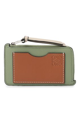 Женский кожаный футляр для кредитных карт LOEWE светло-зеленого цвета по цене 27950 руб., арт. C660Z40X04 | Фото 1 Женский кожаный футляр для кредитных карт LOEWE светло-зеленого цвета, арт. C660Z40X04 | Фото 1