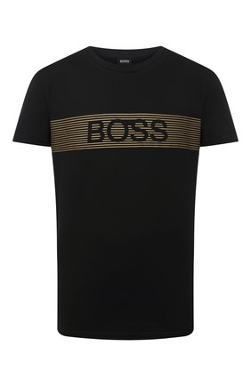 Мужская хлопковая футболка BOSS черного цвета по цене 5600 руб., арт. 50442391 | Фото 1 Мужская хлопковая футболка BOSS черного цвета, арт. 50442391 | Фото 1 (Материал внешний: Хлопок; Рукава: Короткие; Длина (для топов): Стандартные; Кросс-КТ: домашняя одежда; Мужское Кросс-КТ: Футболка-белье)