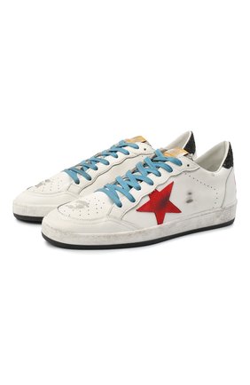 Мужские кожаные кеды ball star GOLDEN GOOSE DELUXE BRAND белого цвета по цене 39950 руб., арт. GMF00117.F000635 | Фото 1 Мужские кожаные кеды ball star GOLDEN GOOSE DELUXE BRAND белого цвета, арт. GMF00117.F000635 | Фото 1 (Подошва: Массивная; Материал внутренний: Натуральная кожа)