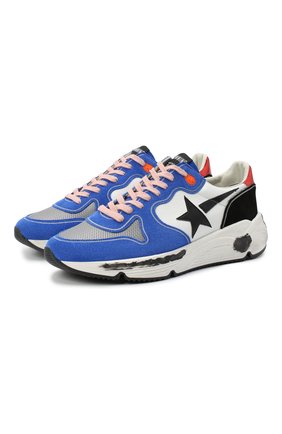Мужские комбинированные кроссовки running sole GOLDEN GOOSE DELUXE BRAND синего цвета по цене 39950 руб., арт. GMF00126.F000409 | Фото 1 Мужские комбинированные кроссовки running sole GOLDEN GOOSE DELUXE BRAND синего цвета, арт. GMF00126.F000409 | Фото 1
