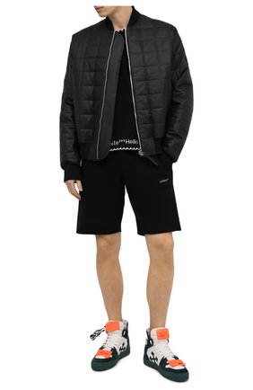 Мужские комбинированные кеды off-court 3.0 OFF-WHITE зеленого цвета по цене 54000 руб., арт. 0MIA065R21LEA0020155 | Фото 2 Мужские комбинированные кеды off-court 3.0 OFF-WHITE зеленого цвета, арт. 0MIA065R21LEA0020155 | Фото 2 (Материал внутренний: Натуральная кожа, Текстиль; Подошва: Массивная)