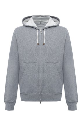 Мужской хлопковая толстовка BRUNELLO CUCINELLI серого цвета по цене 63500 руб., арт. M0T319069G | Фото 1 Мужской хлопковая толстовка BRUNELLO CUCINELLI серого цвета, арт. M0T319069G | Фото 1
