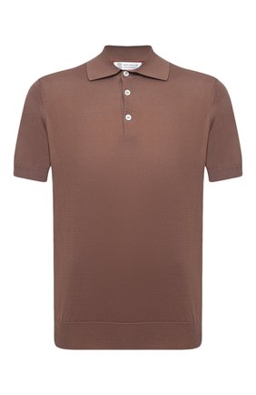Мужское хлопковое поло BRUNELLO CUCINELLI коричневого цвета по цене 37500 руб., арт. M29800125 | Фото 1 Мужское хлопковое поло BRUNELLO CUCINELLI коричневого цвета, арт. M29800125 | Фото 1