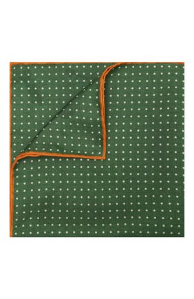 Мужской шелковый платок KITON зеленого цвета, арт. UP0CHCX07T03 | Фото 1 (Материал: Текстиль, Шелк; Региональные ограничения белый список (Axapta Mercury): RU)