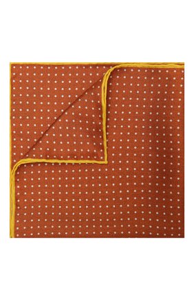 Мужской шелковый платок KITON оранжевого цвета, арт. UP0CHCX07T03 | Фото 1 (Материал: Текстиль, Шелк; Региональные ограничения белый список (Axapta Mercury): RU)