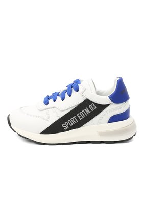 Детские кожаные кроссовки DSQUARED2 белого цвета по цене 12900 руб., арт. 66934/KIPS/GUM/18-27 | Фото 2 Детские кожаные кроссовки DSQUARED2 белого цвета, арт. 66934/KIPS/GUM/18-27 | Фото 2