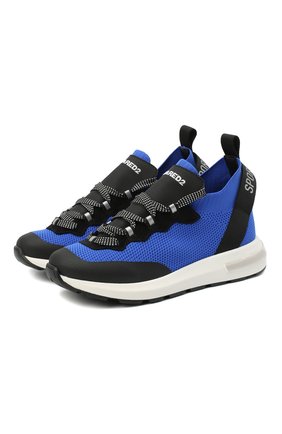 Детские кроссовки DSQUARED2 синего цвета по цене 26150 руб., арт. 66936/T0MAIA/CR0STA/SCUBA/36-41 | Фото 1 Детские кроссовки DSQUARED2 синего цвета, арт. 66936/T0MAIA/CR0STA/SCUBA/36-41 | Фото 1