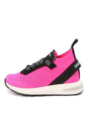 Детские кроссовки DSQUARED2 розового цвета по цене 27750 руб., арт. 67050/T0MAIA/CR0STA/NAKAI/36-41 | Фото 2 Детские кроссовки DSQUARED2 розового цвета, арт. 67050/T0MAIA/CR0STA/NAKAI/36-41 | Фото 2 (Материал внутренний: Натуральная кожа; Материал внешний: Текстиль)