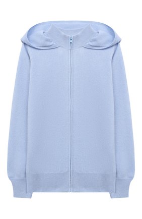 Детский кашемировый кардиган с капюшоном GIORGETTI CASHMERE голубого цвета по цене 15550 руб., арт. MB452/2A-6A | Фото 1 Детский кашемировый кардиган с капюшоном GIORGETTI CASHMERE голубого цвета, арт. MB452/2A-6A | Фото 1