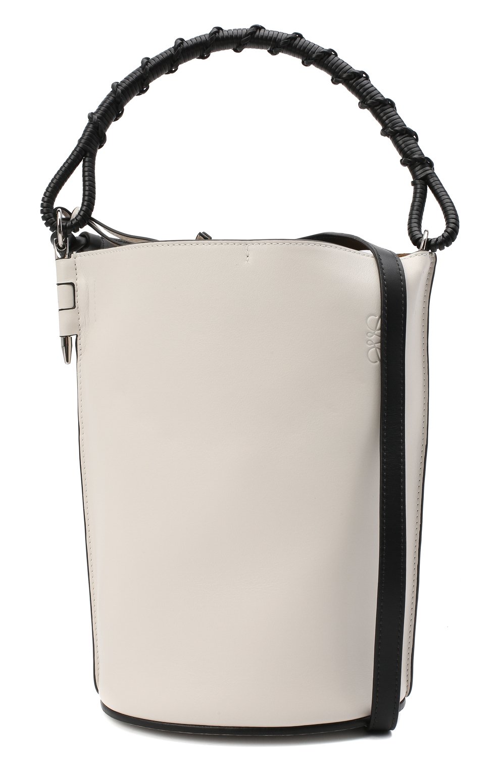Женская сумка gate bucket LOEWE белого цвета по цене 148500 руб., арт. 329.56.Z85 | Фото 6 Женская сумка gate bucket LOEWE белого цвета, арт. 329.56.Z85 | Фото 6 (Сумки-технические: Сумки через плечо, Сумки top-handle; Размер: medium, small; Материал: Натуральная кожа; Ремень/цепочка: На ремешке)