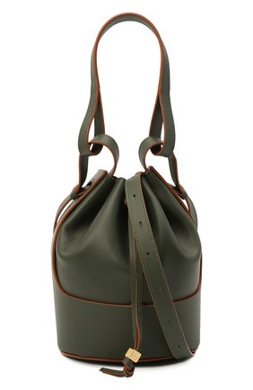 Женская сумка balloon LOEWE хаки цвета по цене 169500 руб., арт. A710C31X31 | Фото 6 Женская сумка balloon LOEWE хаки цвета, арт. A710C31X31 | Фото 6 (Сумки-технические: Сумки через плечо, Сумки top-handle; Материал: Натуральная кожа; Ремень/цепочка: На ремешке; Размер: small)