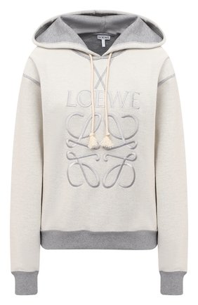 Женский хлопковое худи LOEWE серого цвета по цене 59200 руб., арт. S359341X98 | Фото 1 Женский хлопковое худи LOEWE серого цвета, арт. S359341X98 | Фото 1