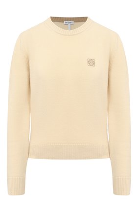 Женский шерстяной пуловер LOEWE желтого цвета по цене 53150 руб., арт. S817Y14K33 | Фото 1 Женский шерстяной пуловер LOEWE желтого цвета, арт. S817Y14K33 | Фото 1