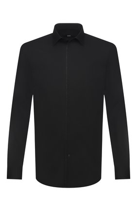 Мужская хлопковая сорочка BOSS черного цвета по цене 15500 руб., арт. 50445958 | Фото 1 Мужская хлопковая сорочка BOSS черного цвета, арт. 50445958 | Фото 1