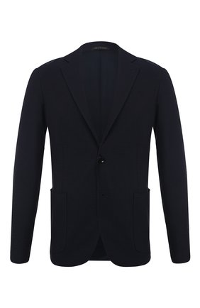 Мужской хлопковый пиджак GIORGIO ARMANI темно-синего цвета по цене 160500 руб., арт. 1SGGG0LL/T02EP | Фото 1 Мужской хлопковый пиджак GIORGIO ARMANI темно-синего цвета, арт. 1SGGG0LL/T02EP | Фото 1