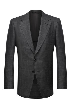 Мужской пиджак из шерсти и шелка TOM FORD серого цвета по цене 340500 руб., арт. 918R33/15ER40 | Фото 1 Мужской пиджак из шерсти и шелка TOM FORD серого цвета, арт. 918R33/15ER40 | Фото 1