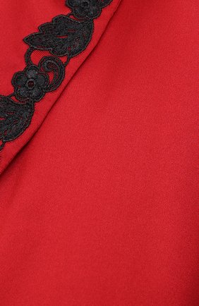 Женская шелковая пижама LA PERLA красного цвета по цене 175000 руб., арт. 0051240 | Фото 6 Женская шелковая пижама LA PERLA красного цвета, арт. 0051240 | Фото 6 (Длина (брюки, джинсы): Удлиненные; Материал внешний: Шелк; Рукава: Длинные; Длина Ж (юбки, платья, шорты): Мини; Длина (для топов): Удлиненные)