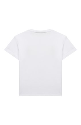 Детская хлопковая футболка DOLCE & GABBANA белого цвета, арт. L4JTCQ/G7YGN/2-6 | Фото 2 (Материал внешний: Хлопок; Рукава: Короткие; Региональные ограничения белый список (Axapta Mercury): RU; Мальчики Кросс-КТ: Футболка-одежда; Ростовка одежда: 2 года | 92 см, 3 года | 98 см, 4 года | 104 см, 5 лет | 110 см, 6 лет | 116 см)