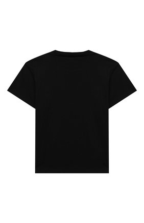 Детская хлопковая футболка DOLCE & GABBANA черного цвета, арт. L4JTCQ/G7YGN/2-6 | Фото 2 (Материал внешний: Хлопок; Рукава: Короткие; Региональные ограничения белый список (Axapta Mercury): RU; Ростовка одежда: 2 года | 92 см, 3 года | 98 см, 4 года | 104 см, 5 лет | 110 см, 6 лет | 116 см)