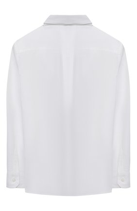 Детская хлопковая рубашка DOLCE & GABBANA белого цвета по цене 21750 руб., арт. L43S14/G7YFM/8-14 | Фото 2 Детская хлопковая рубашка DOLCE & GABBANA белого цвета, арт. L43S14/G7YFM/8-14 | Фото 2 (Материал внешний: Хлопок; Рукава: Длинные; Ростовка одежда: 10 - 11 лет | 140 - 146см, 12 лет | 152 см, 8 лет | 128 см)