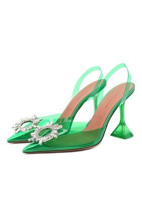 Женские туфли begum AMINA MUADDI зеленого цвета по цене 76550 руб., арт. BEGUMGLASS/PVC/GREEN | Фото 1 Женские туфли begum AMINA MUADDI зеленого цвета, арт. BEGUMGLASS/PVC/GREEN | Фото 1